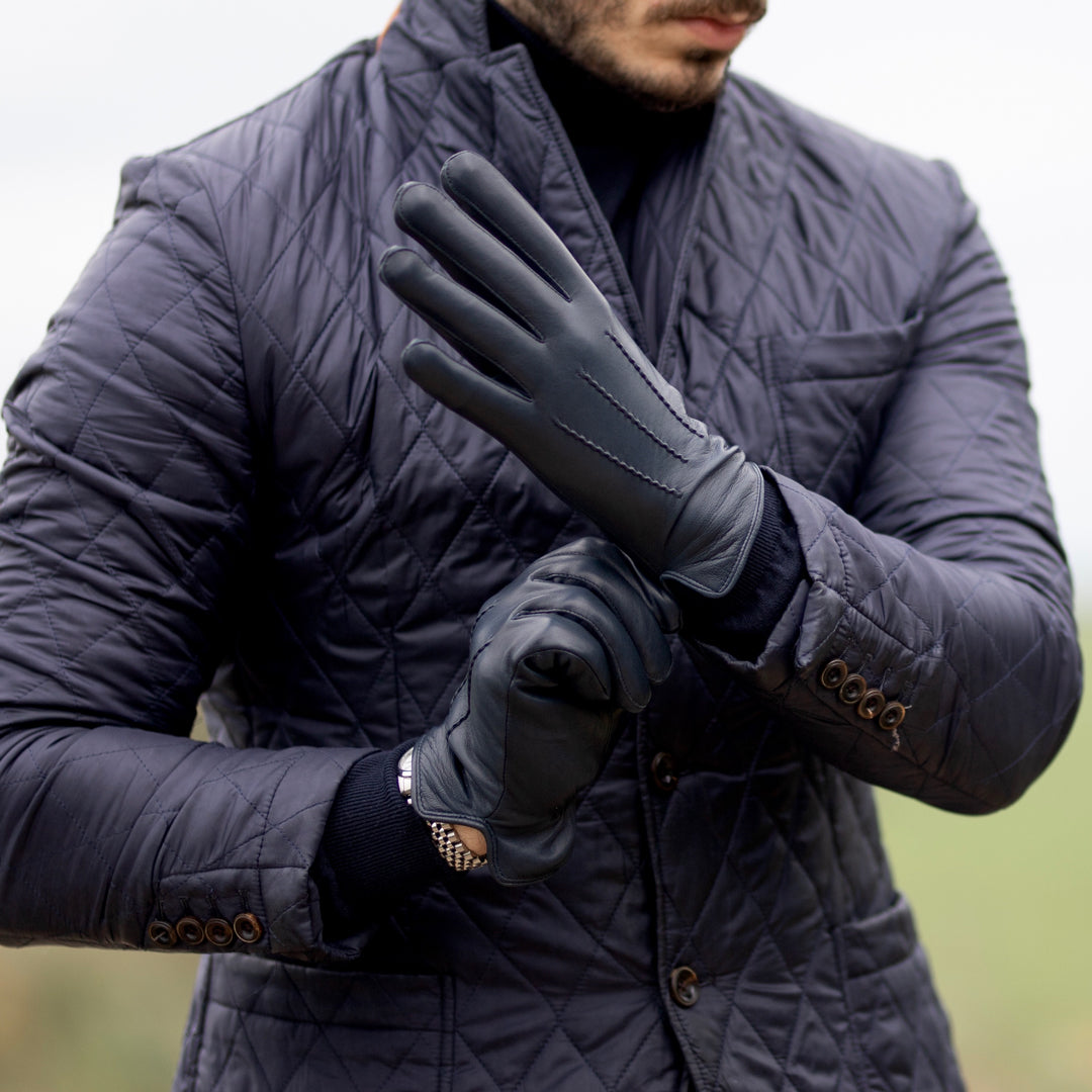 Marie | Cashmere Lined Quilted Leather Glove 