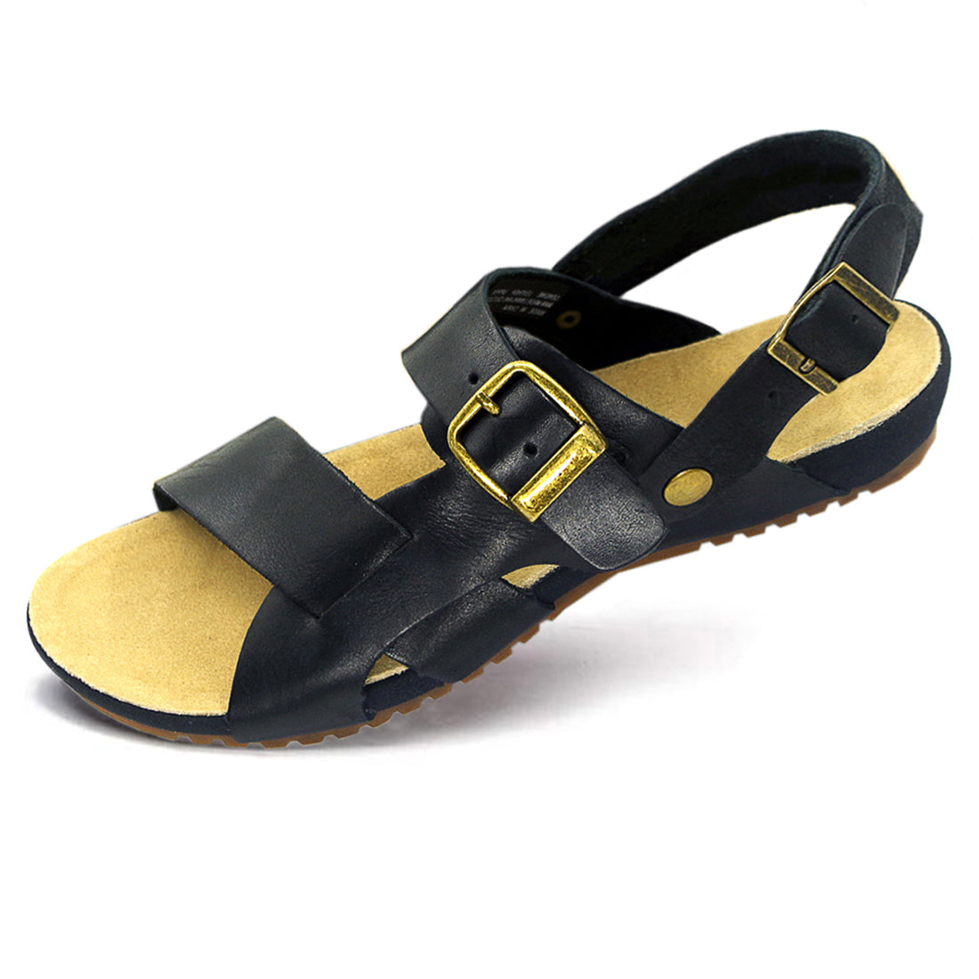 Ares - Black leather sandal with ankle strap – Holysouq - Handmade Leather  Creations