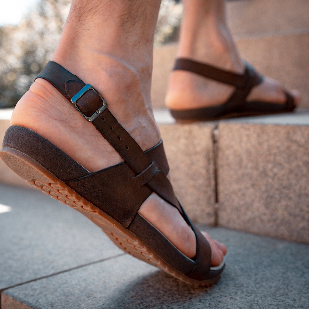 Harssidanzar Mens Genuine Leather Sandals – harssidanzar