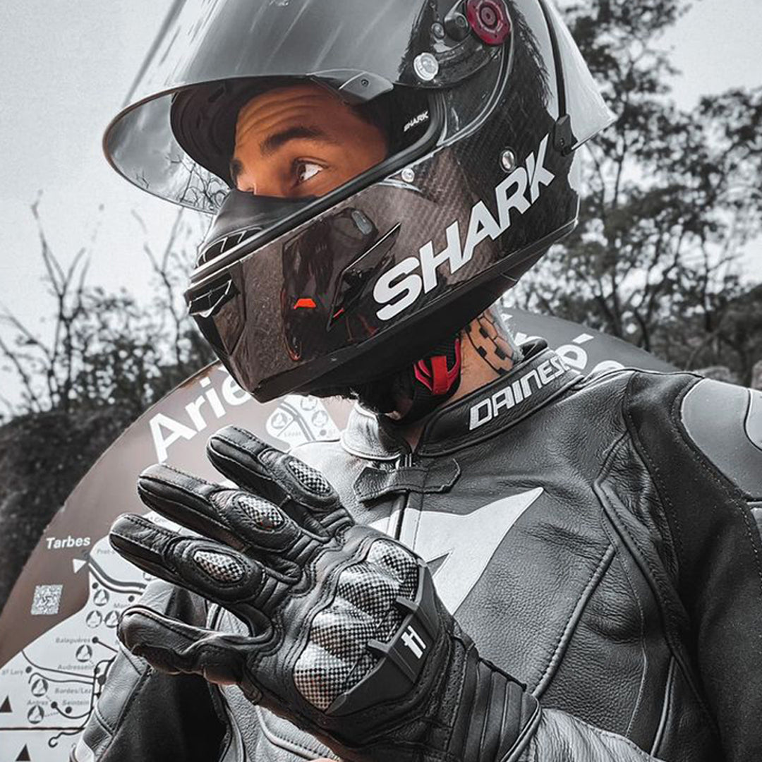 Harssidanzar Motorcycle Glove For Men's Womens,Genuine Leather