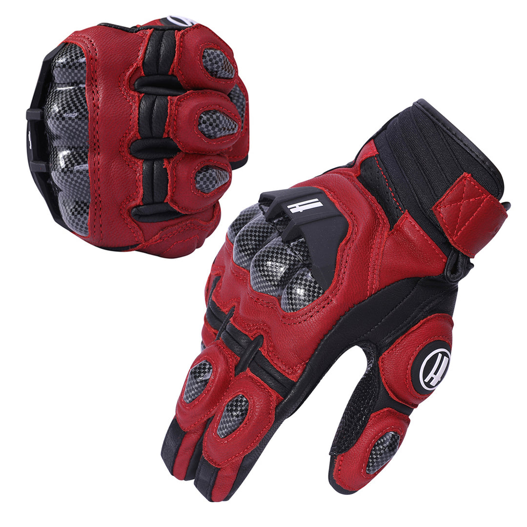 Harssidanzar Motorcycle Glove For Men s Womens Genuine Leather Full Fi
