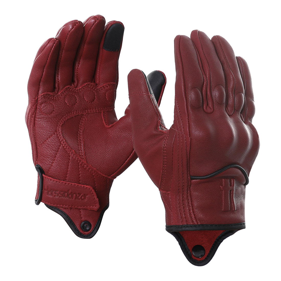 Harssidanzar Guanti Moto Donna In Pelle Di Capra - Touchscreen - Morbidi E Resistenti - GL016UK