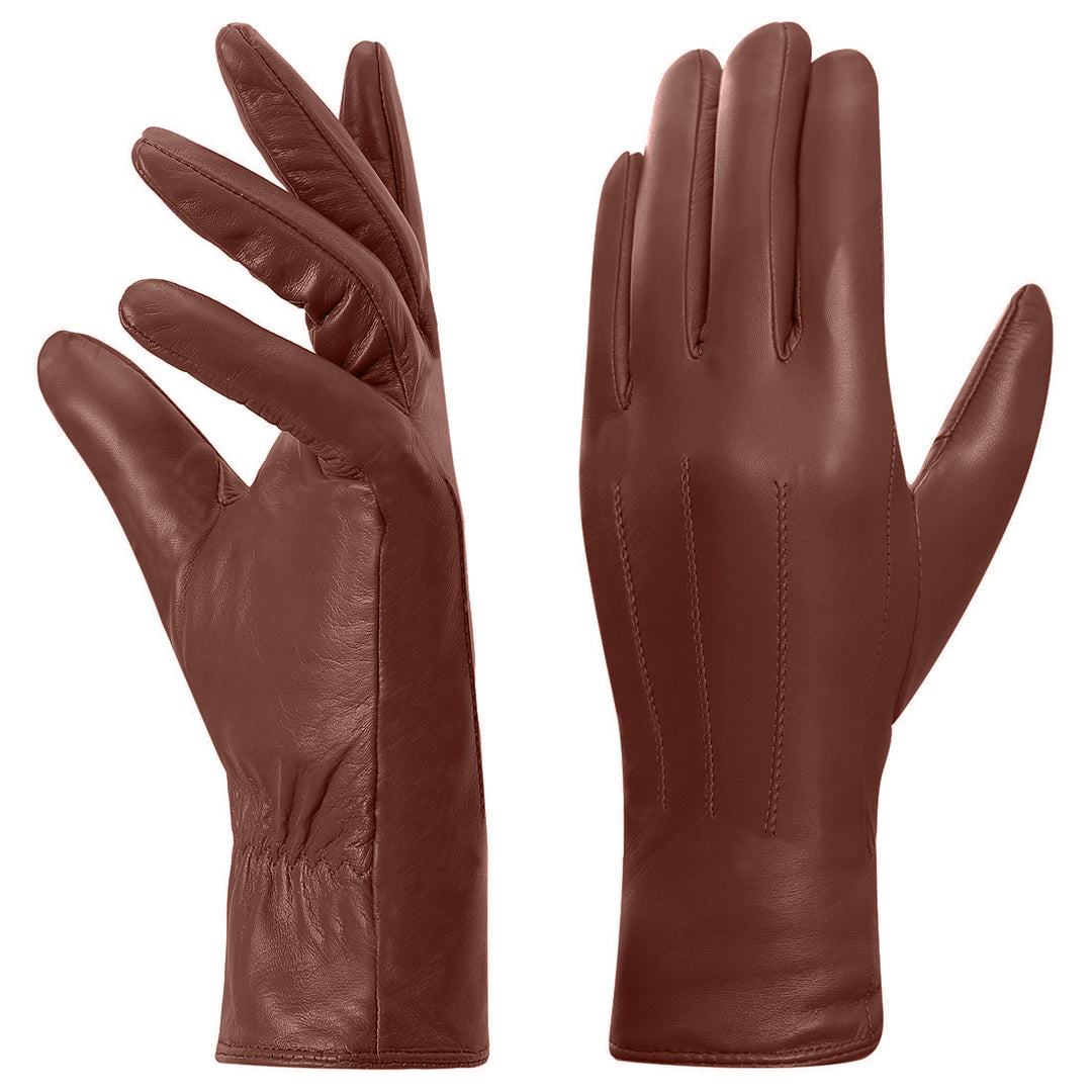 Heated Gloves Ladies Thermal Lined Leather Gloves Htwon Women's