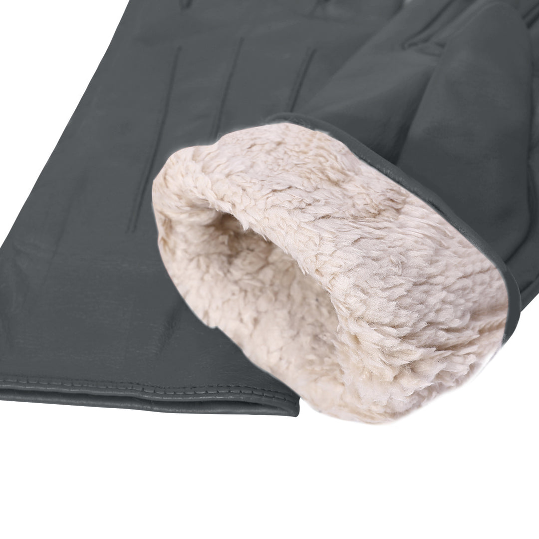 Harssidanzar Dames lederen handschoenen outdoor warm fleece Thinsulate gevoerd winter skihandschoenen SL020EU
